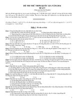 ĐỀ THI CẤP TỐC 2016 CO LOI GIAI CHI TIET