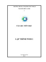 Tài liệu học lập trình web 1