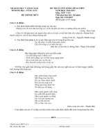 Đề thi tuyển sinh lớp 10 THPT tỉnh BRVT môn Ngữ Văn 2016-2017