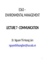 Environmental Management E363 lecture 7 communication