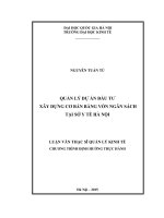 Quản lý dự án đầu tư xây dựng cơ bản bằng vốn ngân sách tại sở y tế hà nội 