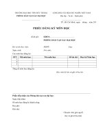 Mẫu 05 - Phiếu đăng ký môn học