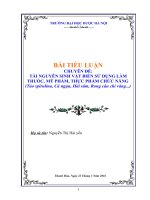 TÀI NGUYÊN SINH vật BIỂN sử DỤNG làm THUỐC, mỹ PHẨM, THỰC PHẨM CHỨC NĂNG