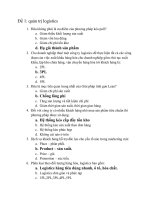 ôn thi cuối kì đề 1 quản trị logistics