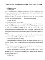 NHỮNG NGUYÊN LIỆU có KHẢ NĂNG CHIẾT XUẤT TANIN ở VIỆT NAM