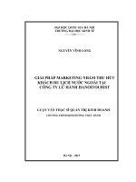 Giải pháp marketing nhằm thu hút khách du lịch nước ngoài tại công ty lữ hành hanoitourist 