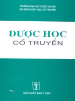 GIÁO TRÌNH DƯỢC HỌC CỔ TRUYỀN
