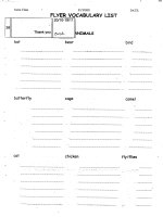 Flyers vocabulary list