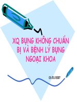 X QUANG BỤNG KHÔNG CHUẨN BỊ VÀ BỆNH LÝ BỤNG NGOẠI KHOA