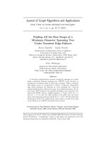 Finding All the Best Swaps of a Minimum Diameter Spanning Tree Under Transient Edge Failures