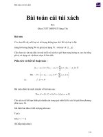 Bài toán cái túi xách