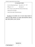 SKKN các bước xử lý hiệu quả bạo lực học đường trong nhà trường phổ thông