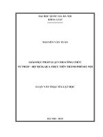Giáo dục pháp luật cho công chức tư pháp   hộ tịch, qua thực tiễn thành phố hà nội