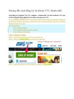 Hướng dẫn cách đăng ký tài khoản VTC nhanh nhất