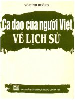 Ca dao của người việt về lịch sử (NXB đại học quốc gia 2001)   võ đình hường, 134 trang