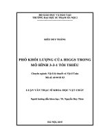 Luận văn phổ khối lượng của higgs trong mô hình 3 3 1 tối thiểu 