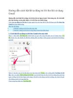 Hướng dẫn bật chế độ tự động trả lời thư trong gmail