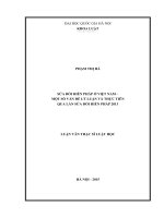 Sửa đổi hiến pháp ở việt nam   một số vấn đề lý luận và thực tiễn qua lần sửa đổi hiến pháp 2013 