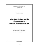 Những vấn đề lý luận và thực tiễn về chế định chứng cứ trong luật tố tụng hình sự việt nam