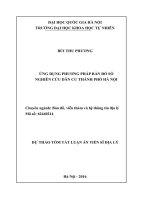 ỨNG DỤNG PHƯƠNG PHÁP BẢN ĐỒ SỐ NGHIÊN CỨU DÂN CƯ THÀNH PHỐ HÀ NỘI