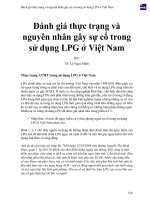 Đánh giá thực trạng và nguyên nhân gây sự cố trong sử dụng LPG ở Việt Nam