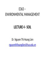 Environmental management E363 lecture 4 soil