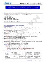 TOEIC   NGỮ PHÁP TIẾNG ANH tóm lược – bài 3