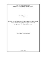 Nghiên cứu đánh giá cảnh quan phục vụ phát triển nông, lâm nghiệp và nuôi trồng thủy sản huyện đầm hà, tỉnh quảng ninh - luận văn thạc sĩ khoa học