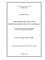 Bảo đảm quyền con người trong hoạt động xét xử vụ án hình sự 