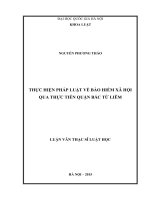 Thực hiện pháp luật về bảo hiểm xã hội qua thực tiễn quận bắc từ liêm 