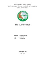 Báo cáo thực tập khoa môi trường tại XÍ NGHIỆP SẢN XUẤT NƯỚC AN DƯƠNG