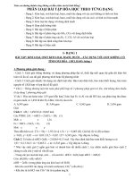 PHÂN LOẠI BÀI TẬP HÓA HỌC THEO TỪNG DẠNG