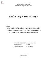 CÁC GIẢI PHÁP NÂNG CAO HIỆU QUẢ SẢN XUẤT KINH DOANH TẠI CÔNG TY BẢO TÀNG XÂY DỰNG THÀNH PHỐ HỒ CHÍ MINH