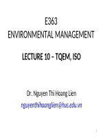 Environmental management E363 lecture 10 TQEMISO