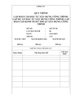 VDK QP21 quy trinh lap bao cao kinh te ky thuat