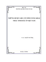 NHỮNG dược LIỆU có TIỀM NĂNG KHAI THÁC TINH dầu ở VIỆT NAM