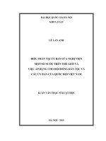 Điều trần tại ủy ban của nghị viện một số nước trên thế giới và việc áp dụng cho hội đồng dân tộc và các ủy ban của quốc hội việt nam 