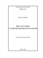 Độc lập tư pháp và việc bảo đảm quyền con người 