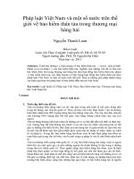 Pháp luật Việt Nam và một số nước trên thế giới về bảo hiểm thân tàu trong thương mại hàng hải