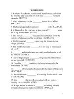 Tuyển tập bài tập về WORD FORM hay và khó