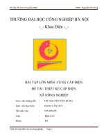 Thiết kế cung cấp điện cho xã nông nghiệp