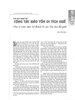 Vài suy nghĩ về công tác bảo tồn di tích Huế