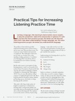 Practical tips for increasing listening practice time