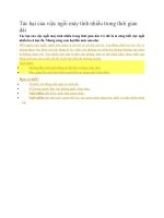 Tác hại của việc ngồi máy tính nhiều trong thời gian dài