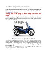 Cách khởi động xe máy vào mùa đông