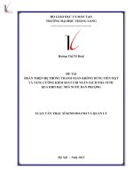 Hoàn thiện hệ thống thanh toán không dùng tiền mặt và tăng cường kiểm soát chi ngân sách nhà nước qua kho bạc nhà nước đan phượng 