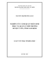 Nghiên cứu CQNS phục vụ quản lý môi trường huyện ý yên, tỉnh nam định 
