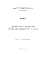 Một số phương pháp chứng minh tính đúng của thuật toán và ứng dụng 