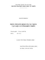 PHÂN TÍCH ổn ĐỊNH vỏ cầu NHẪN vật LIỆU cơ TÍNH BIẾN THIÊN (2) - Tóm tắt