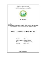 Đánh giá hiệu quả sử dụng đất nông nghiệp trên địa bàn xã đoài khôn   huyện quảng uyên   tỉnh cao bằng 